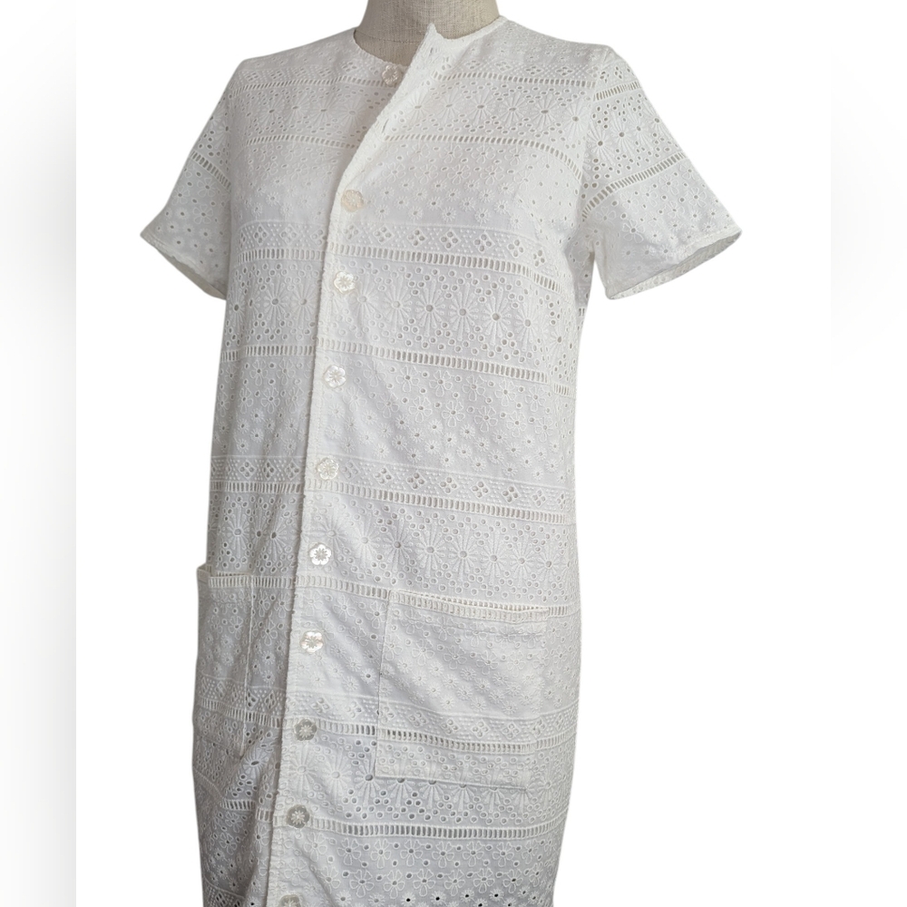 Cartolina Nantucket Ophelia White Eyelet Lace Dress Size Small - Picture 3 of 13